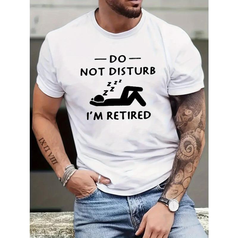 

European sizes Retired & Relaxed: Men s Don t Bother Me Graphic Tee - Casual Short Sleeve, Breathable, Summer Top 4XL білий