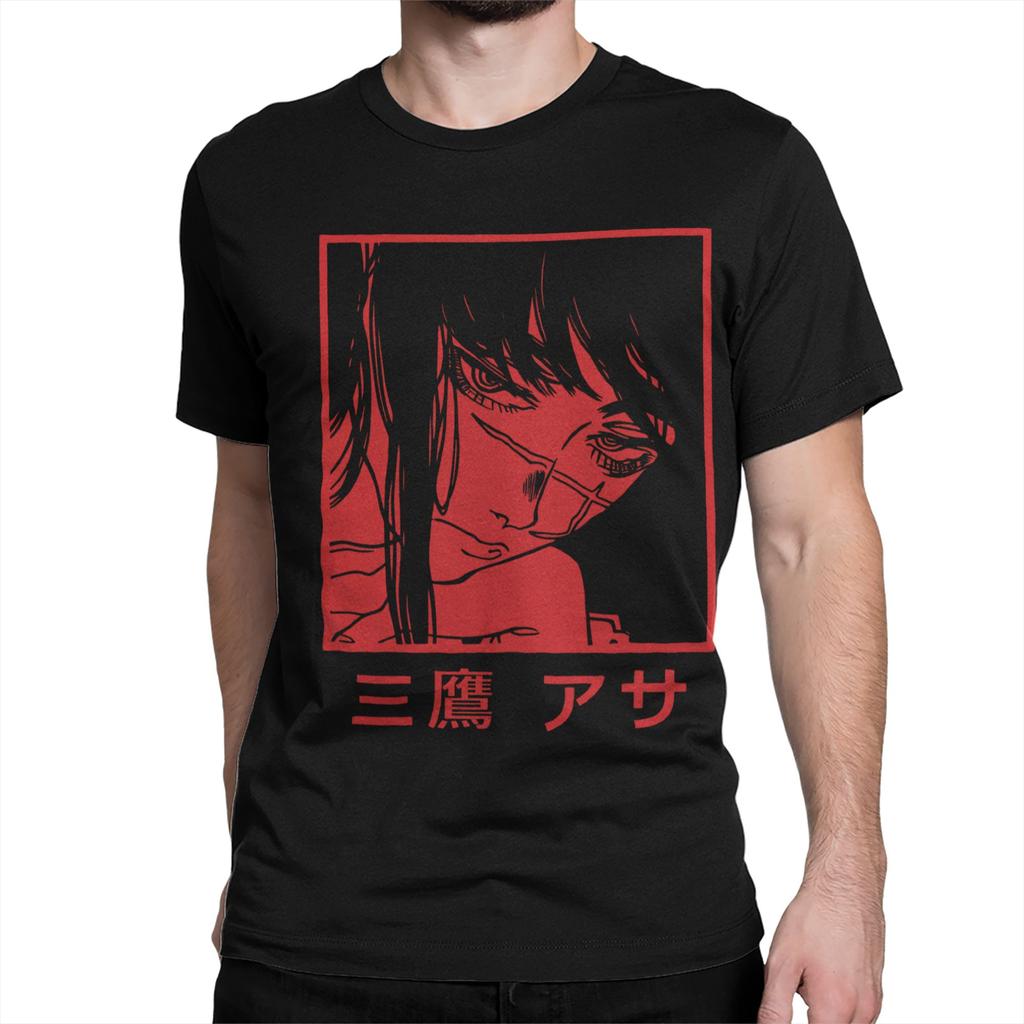 Yoru Chainsaw Man War Devil T Shirts Men Women Pure Cotton Novelty TShirts Crewneck Asa Mitaka Tee Shirt Short Sleeve Clothing
