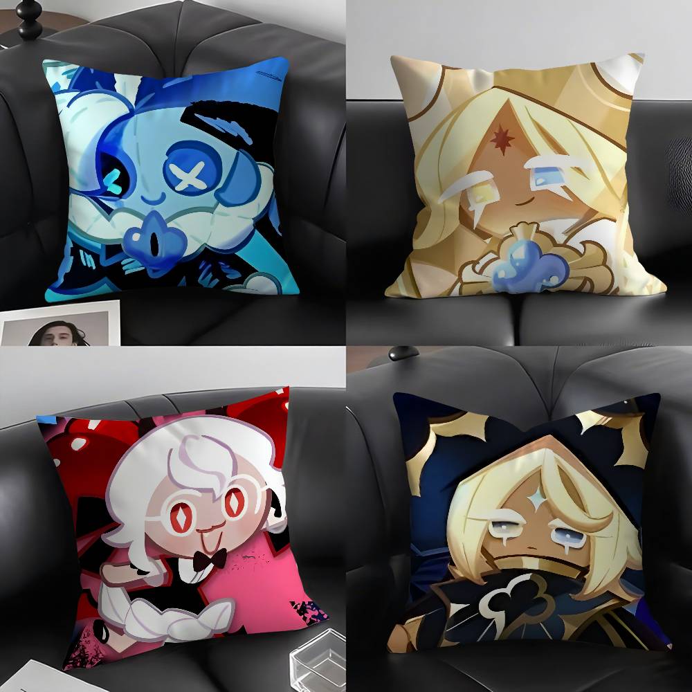Pillow Case Game C-Cookie Run Kingdom Sofa Short Plush Double-Sided Hd Printing Room Home Office Gift Cushion Cover