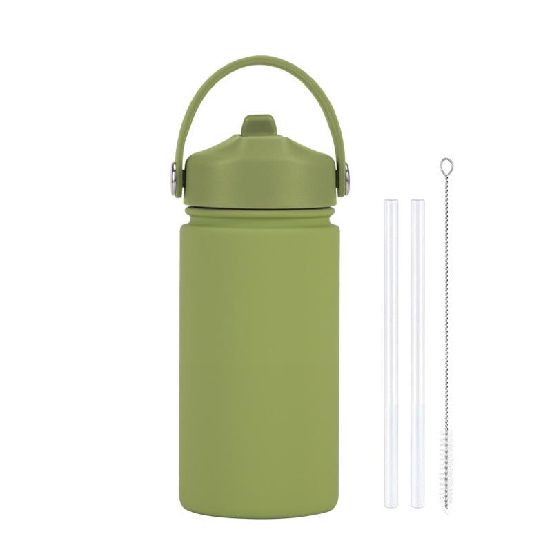 350Ml Stainless Steel Sports Water Cup Wide Mouth Portable Bottle 316L Suction Nozzle Thermos Cup