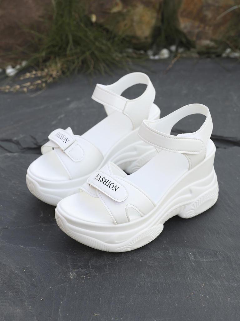 Women's Platform Sandals - 2026 Summer Velcro Wedge, Thick Sole, Plus Size, Beach-Ready