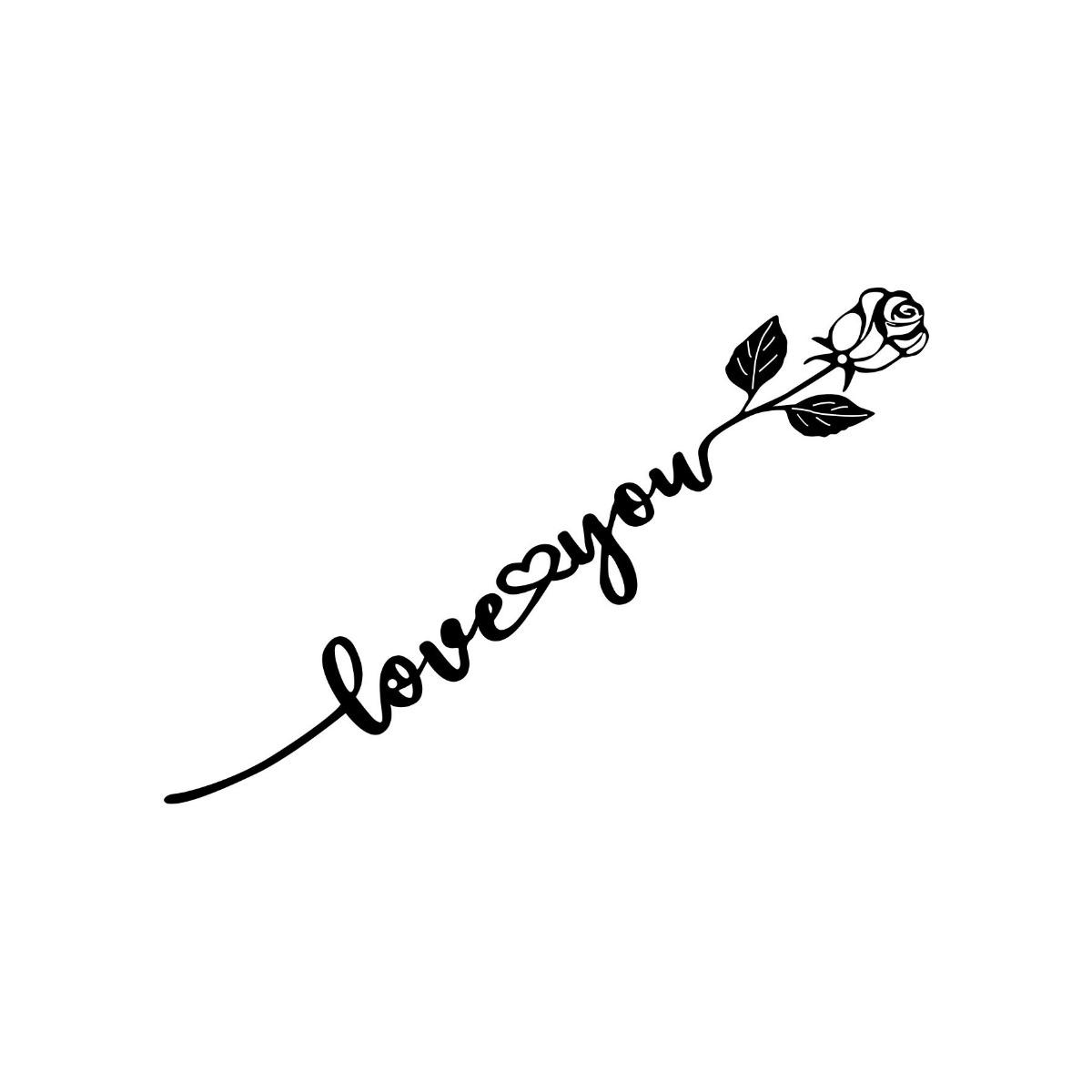 

Металлический декор для стен Love You с розой в виде настенного искусства, деревенский знак Love для декора семейной комнаты чёрный