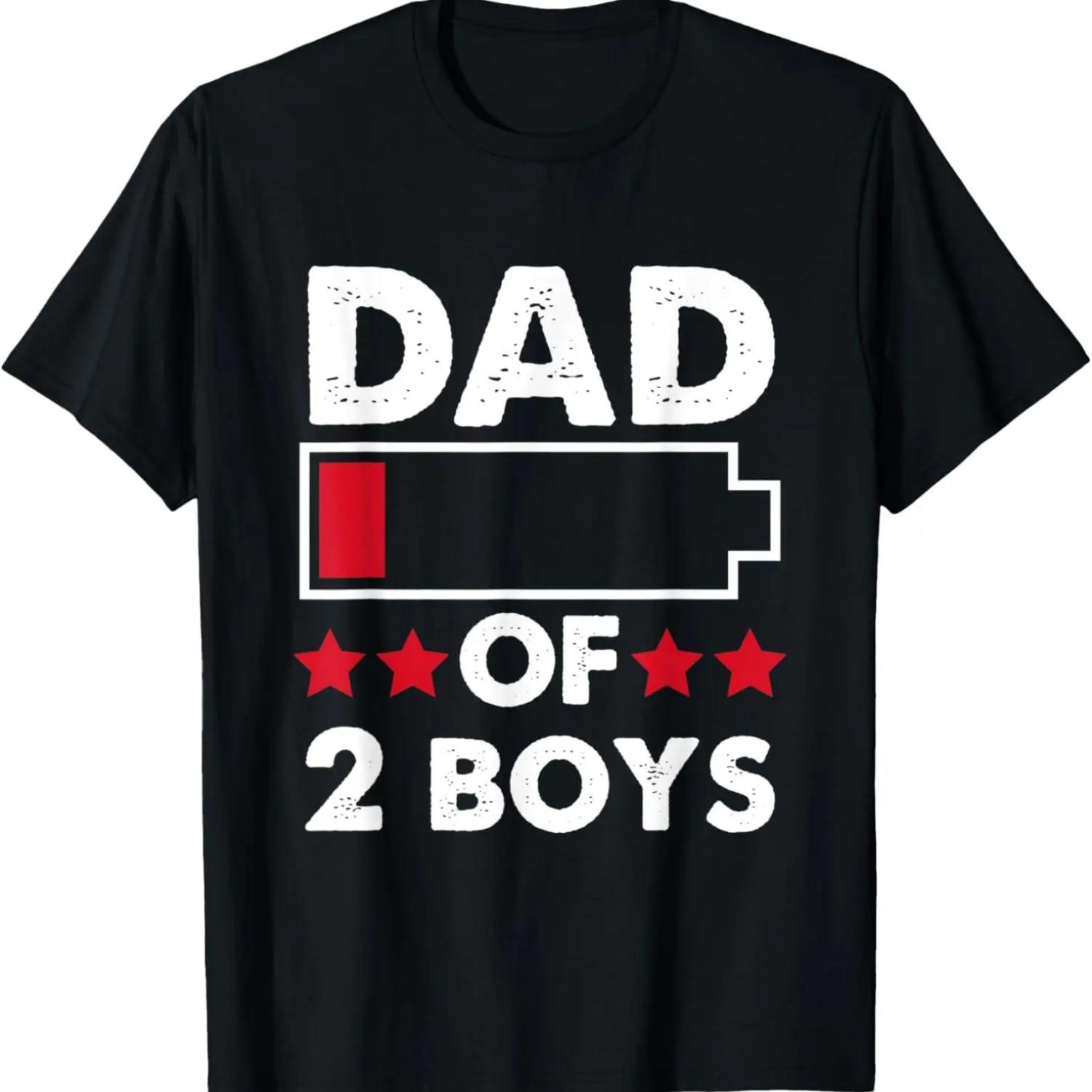 

Funny Dad Of 2 Boys Father s Day Gift Idea T-Shirt S