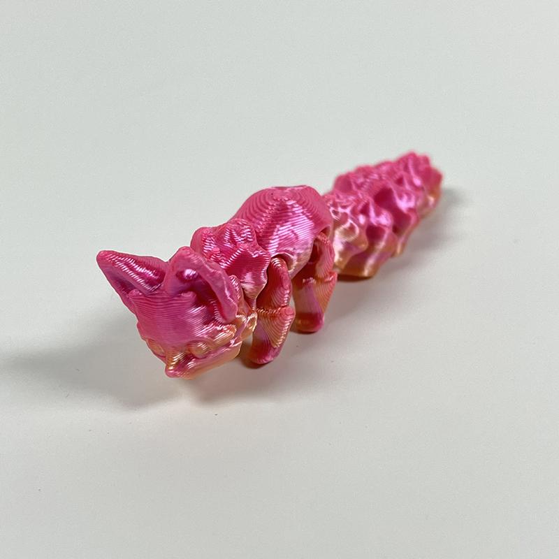 Compact Movable 3D Fox Keychain 3D Printed Colorful Articulating Keychain Toy Action Figure Collectible Desk Ornament Gifts