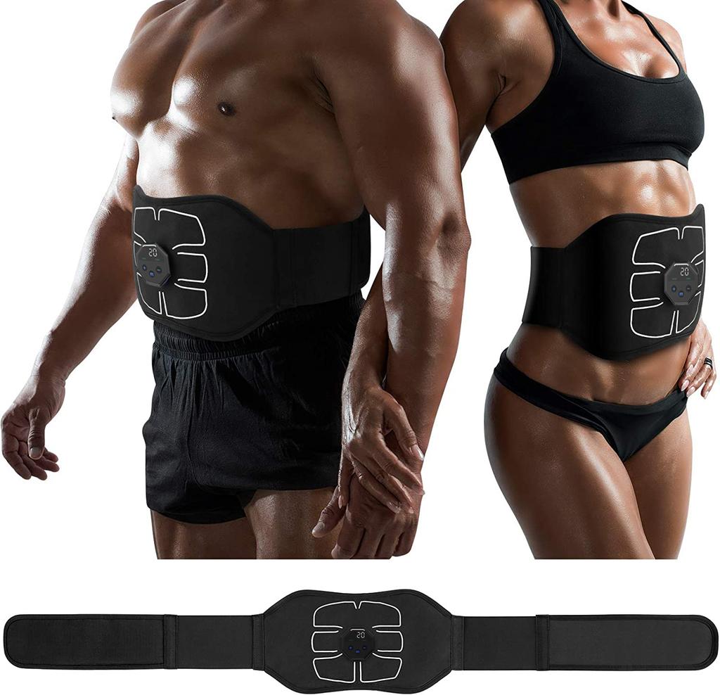 EMS Muscle Stimulation Belt Vibration ABS Stimulator Abdominal Trainer Exerciser Slimming Belts Home Gym Fitness Equiment