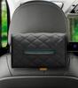Gladgogo Car Tissue Car Tissue Visor Tissue Box Car Easy Black Holder, Leather, Case, Type, Holder, Headrest/Armrest/Sun Visor, Installation,
