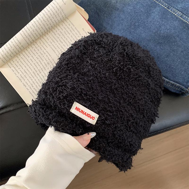 

Шапка Баотоу для женщин на осень и зиму, большой окружности головы, маленькая холодная шапка, теплая и защищающая от холода, с защитой ушей, повязка на голову, шапка-бини M（56-58cm）