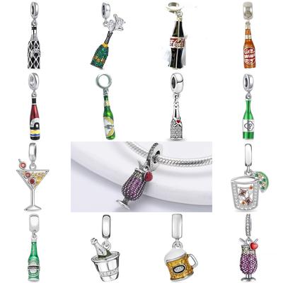 Beautifulcopper Summer Drink Series Beer Pendant Fit Original Diy Bracelet Necklace Fashion Accessories Gift