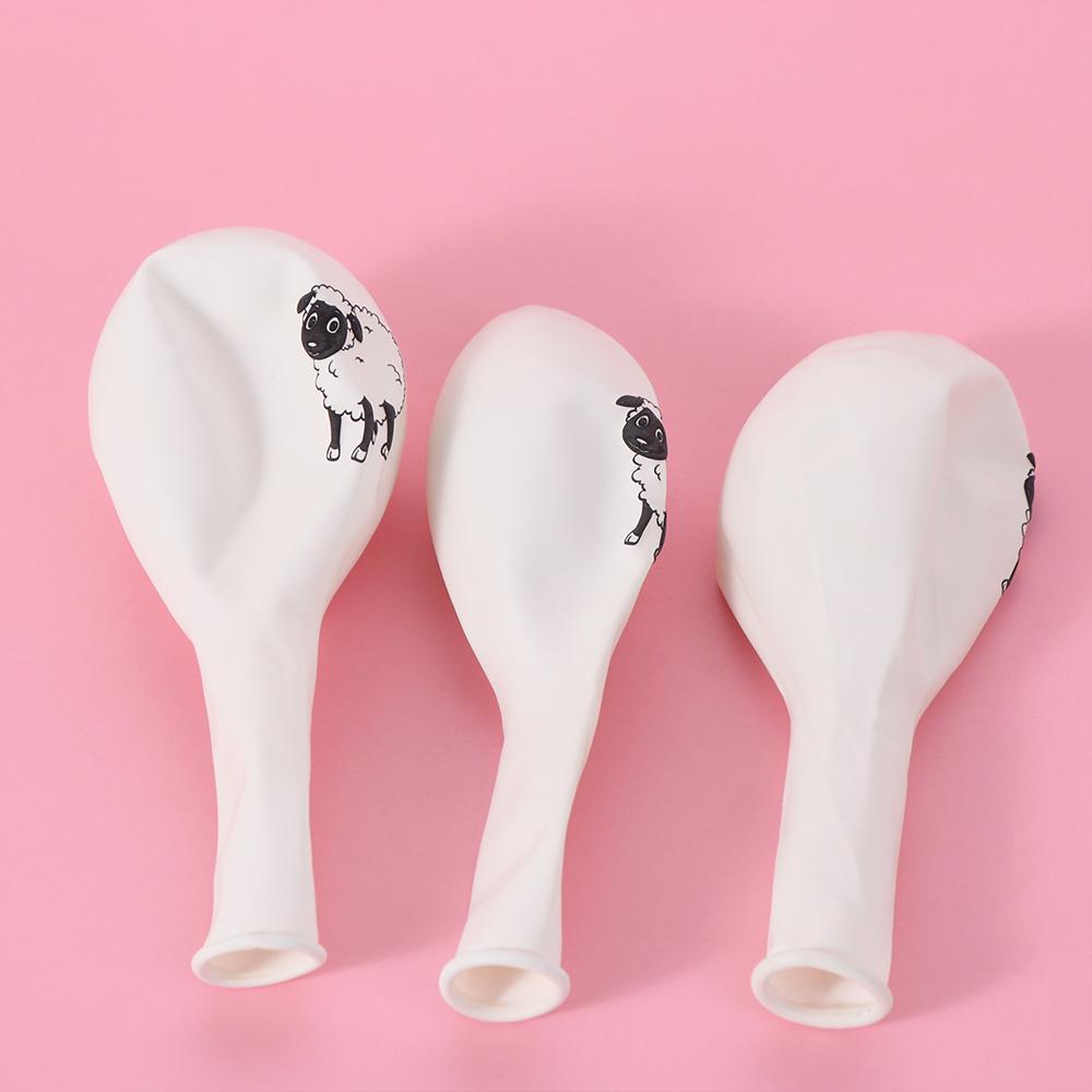 10pcs 12inch White Sheep Latex Balloons Inflatable Animal Balloons  Birthday Party Decorations