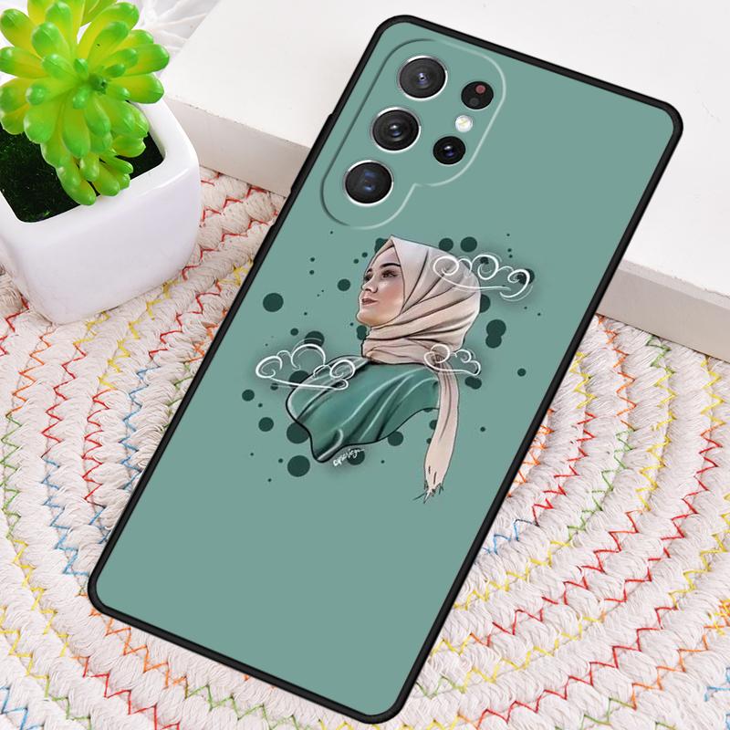 Islamic Muslim Hijabi Girls soft Silicone Phone Case For Samsung Galaxy note 10 pro S26 S25 S24 S23 S22 S21 Plus Ultra Cover