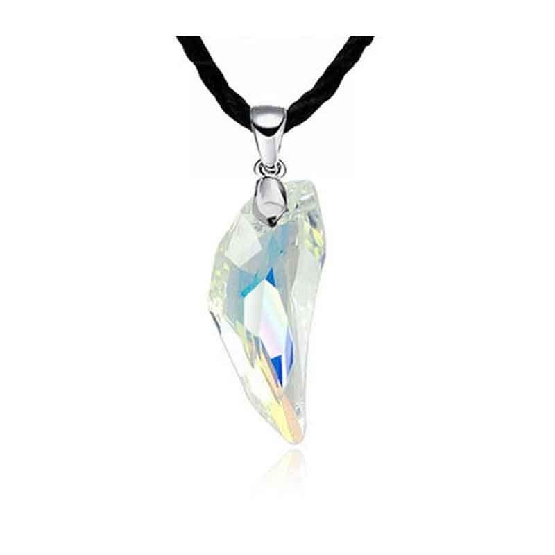 Tooth Wolf Shape Pendant Necklace Transparent Solid Color Decoration Jewelry