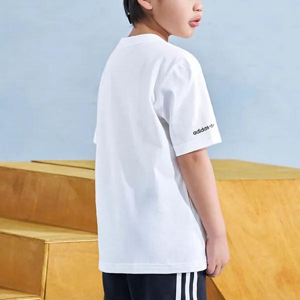 adidas Originals T Shirt Kids' White (Unisex) T-Shirts HE2074