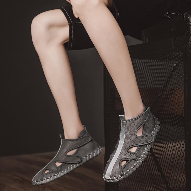 Мода Новые модели Летние дышащие мужские сандалии Удобные для отдыха на природе Стиль — фото 4