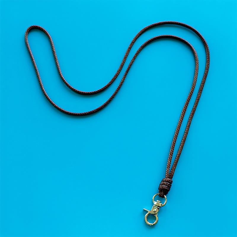 Solid Color Mobile Phone Lanyard Wax Line Long Multi-Color Anti-Lost Rope Versatile Glasses Clip Change Bag Necklace Lanyard