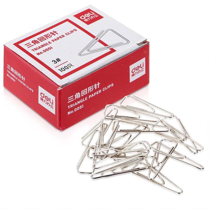 Deli 0051 Triangular Paper Clips