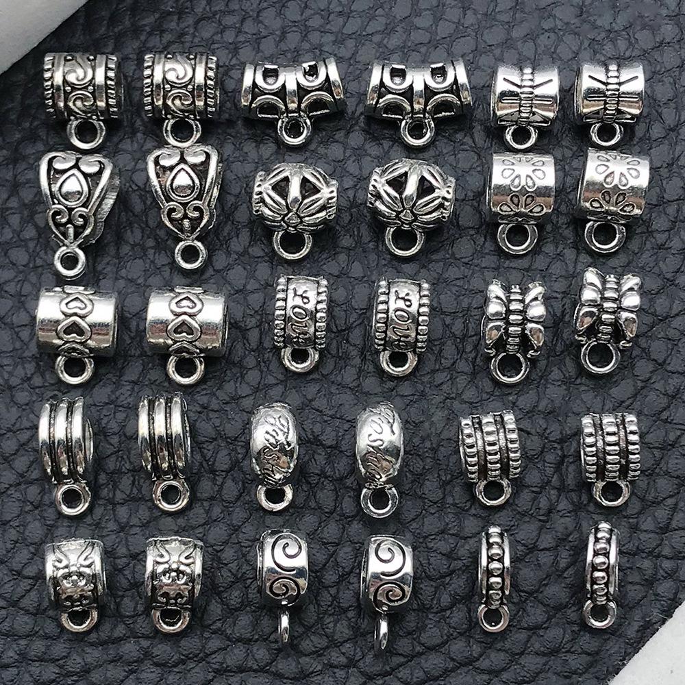 DIY Electroplated Jewelry Kit: Alloy Pendant Connector, Clasp, Jump Ring, Spacer Bead for Bracelets & Necklaces