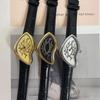 New Shape Quartz Men's Watch Y2k Style Twisted Case 2025 Trendy Personalized Niche Design Watch Leather Waterproof Watch Clock