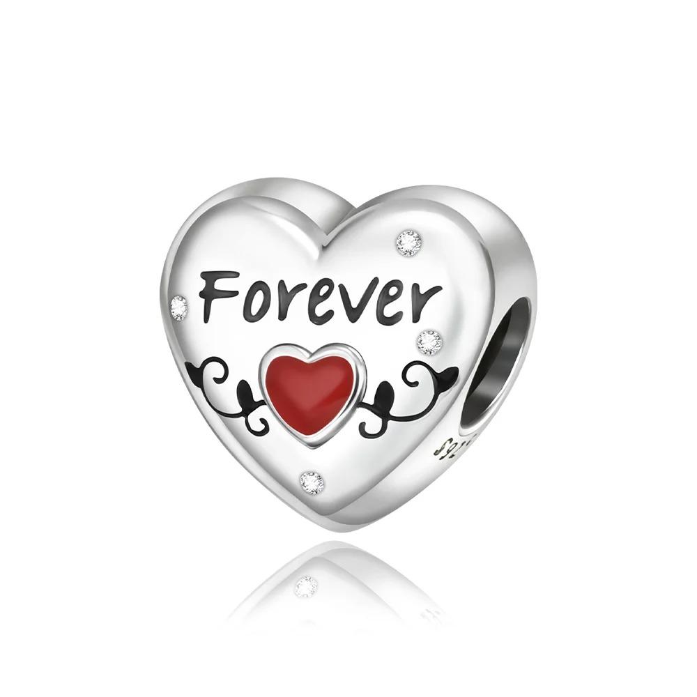 Nuovi Charm Ciondoli Cuore Rosa in Argento 925 per Bracciale Collana Gioielli Fai da Te Regalo di San Valentino per Lei
