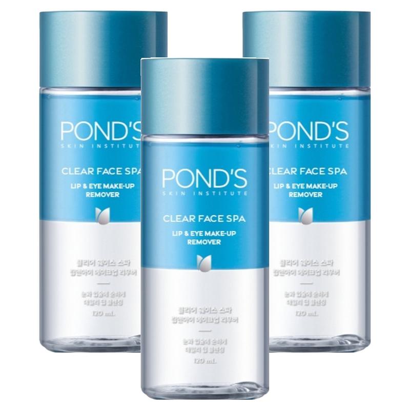 Ponds Clear Face Spa Lip & Eye Makeup Remover, 120ml, 3 pcs