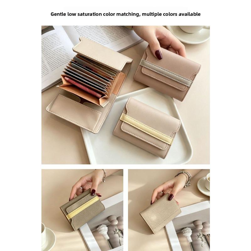 Wallet, Japanese and Korean Organ Bag, Short Multi-card Position, Women's Multi-function Change Bag, Card Bag.