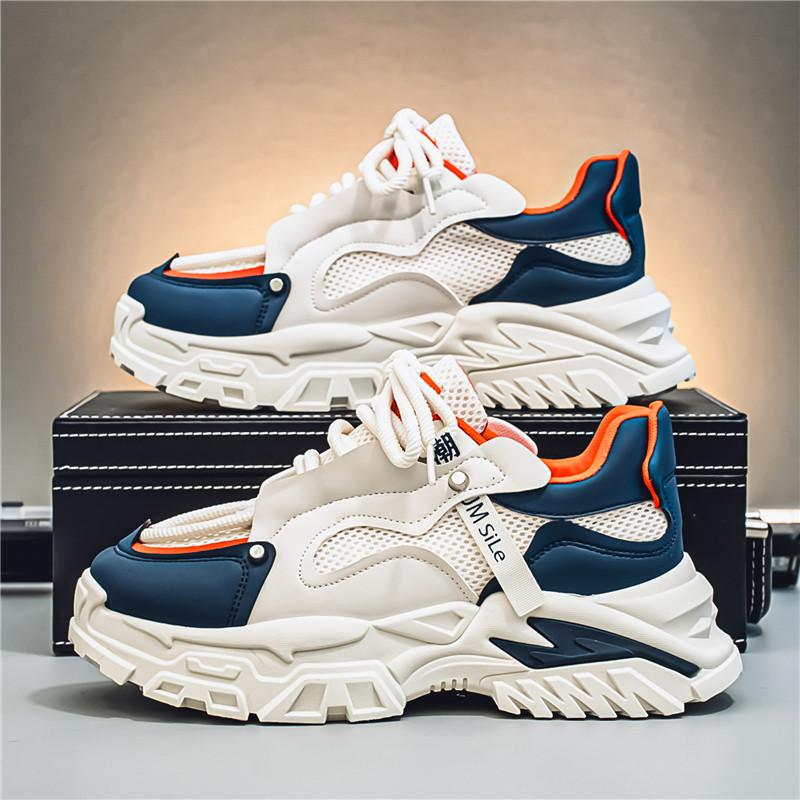 Men's shoes summer breathable 2025 new high-end casual dad men's height increase Xiaobai casual sports trendy shoes