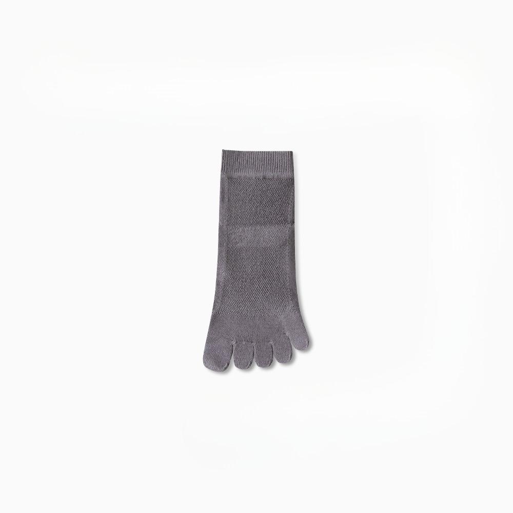 Sommer Herren Fünf-Zehen-Socken, Mesh Atmungsaktiv Einfarbig Mittelwaden-Socken, Sport Schweißabsorbierend und Geruchsneutral Modische Freizeit-Socken