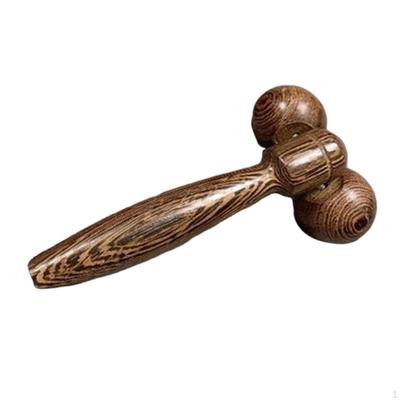 Hölzerne Massagerolle Gesicht Leicht Vielseitig mit Griff Muskelwerkzeug für Oberschenkel