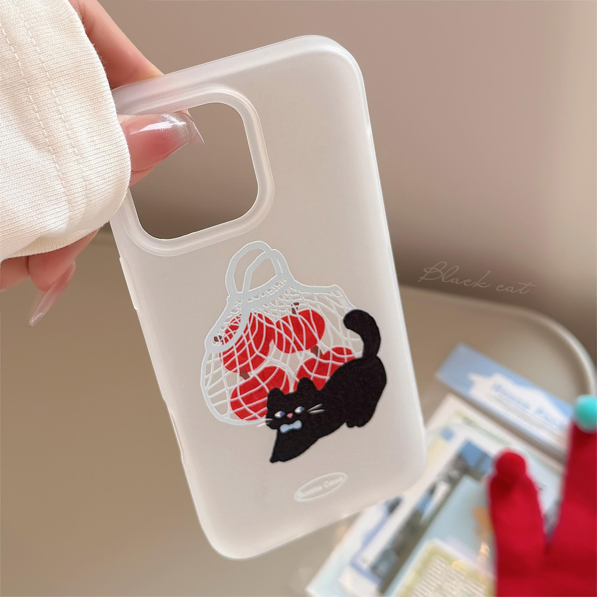 

A Bag of For Apple for IPhone17 Mobile Phone Case 15 Creative Personality Cat 14promax for 13 Anti-fall 11