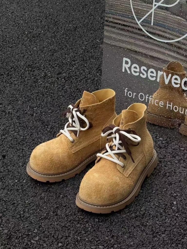 Top layer cowhide women's 2026 autumn and winter new women's high top retro leather women's shoes versatile boots