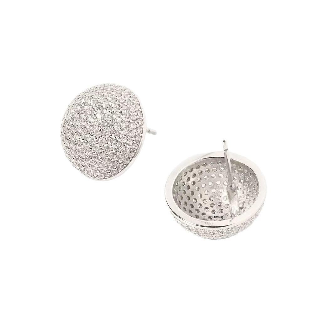 French Star Round Ball Stud Earrings: Stylish, Exquisite, Simple Design with a Luxurious, High-Class Feel.