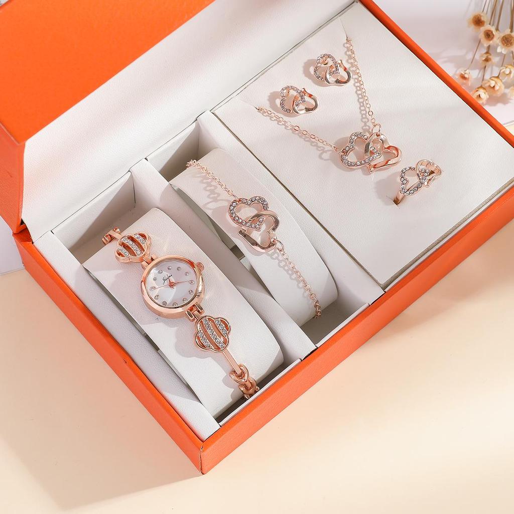 Women's Stylish Diamond-Set Quartz Watch with Versatile Steel Band