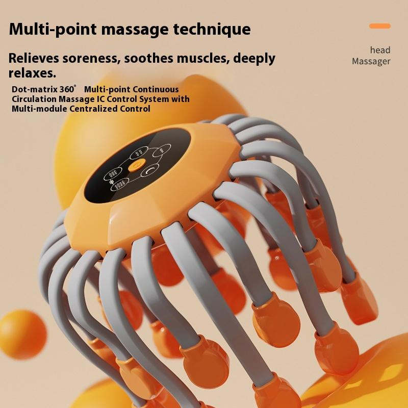 Head Massager Electric 20-claw Octopus Massager Sleeping Acupressure Massager Head Massager Decompression Instrument