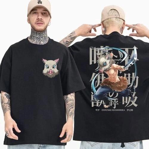 Demon Slayer Inosuke Anime Manga T-Shirt Tee Costumes Polyester Unisex L