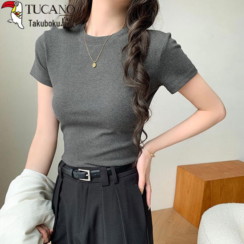 Woodpecker Women's Slim Fit Short Sleeve Round Neck T-Shirt