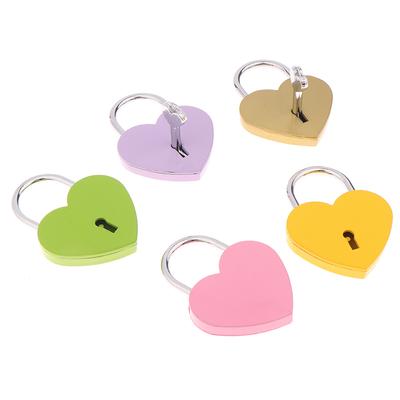 Candado Grande Antirrobo Estilo Corazón 45*59*8Mm Con Llave Candado Viaje Joyero Diario Maleta Armario