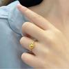 Beautifully Crafted Brass Gold Plated Cat Eye Bead Ring Perfect Gift For Her