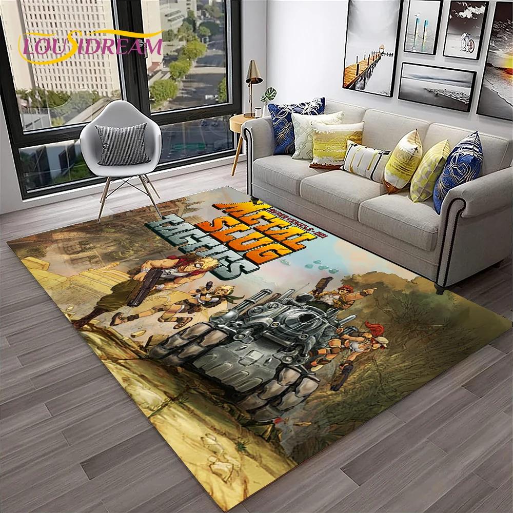 Cartoon Metal Slug Gamer Retro Game Carpet Rug for Home Living Room Bedroom Sofa Doormat Decor,kids Area Rug Non-slip Floor Mat