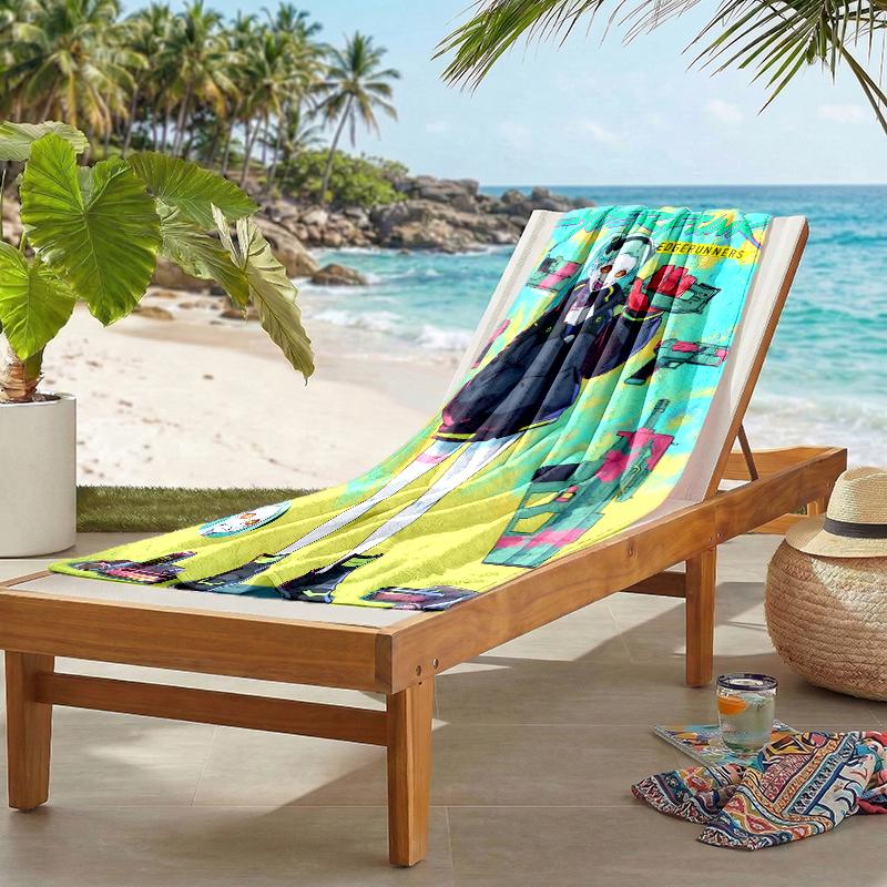 Cyberpunk Fashion Beach Towel: Ideal for Summer Adventures Soft, absorbent and quick drying suitable for swimming and bathing