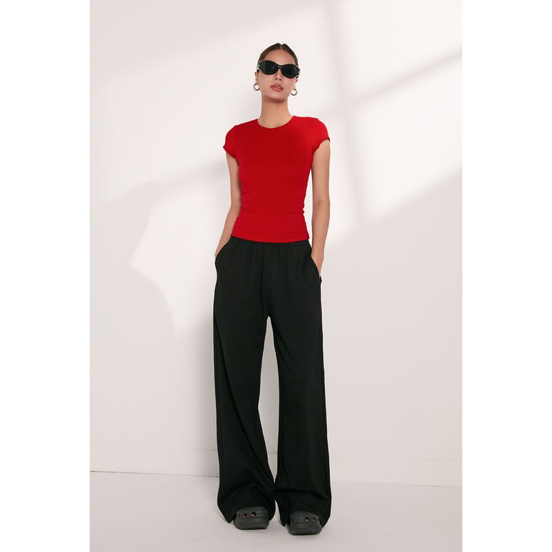 Discoglam 3-Color Basic American Millennium Low Waist Sweatpants Lightweight Wide Leg Pants Casual Pants Sweat pants Summer
