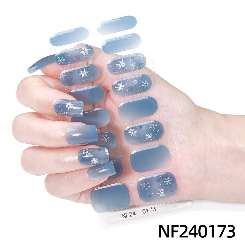 Europäische und amerikanische Weihnachten 3D Niedliche Cartoon Gel Nagelsticker für Kinder - Wasserdicht und halbgehärtet