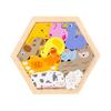 Wooden Puzzle, 3D Puzzle, Building Blocks, Wooden Animal, Dinosaur, Fruit, Educational Toy, Educational Toy, Wooden Toy, Shape Matching, For Ages 6+,