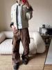 CleanFit Herren Retro Karomuster Stehkragen Jacke - Herbst/Winter Trendiger Baseball-Stil Mantel