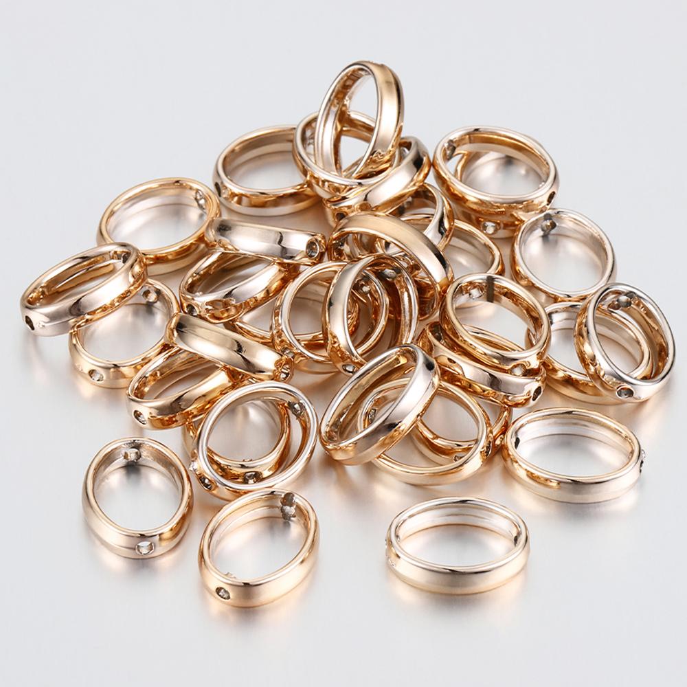 50pcs Two Hole CCB Square Love Heart Frame Spacer Beads DIY Necklace Bracelet Earrings Connectors Pendants Jewelry Accessories