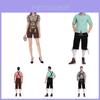  Men's And Women's Oktoberfest Clothing, Halloween Costume, Plaid Suspender Pants, Couples German Beer Costume