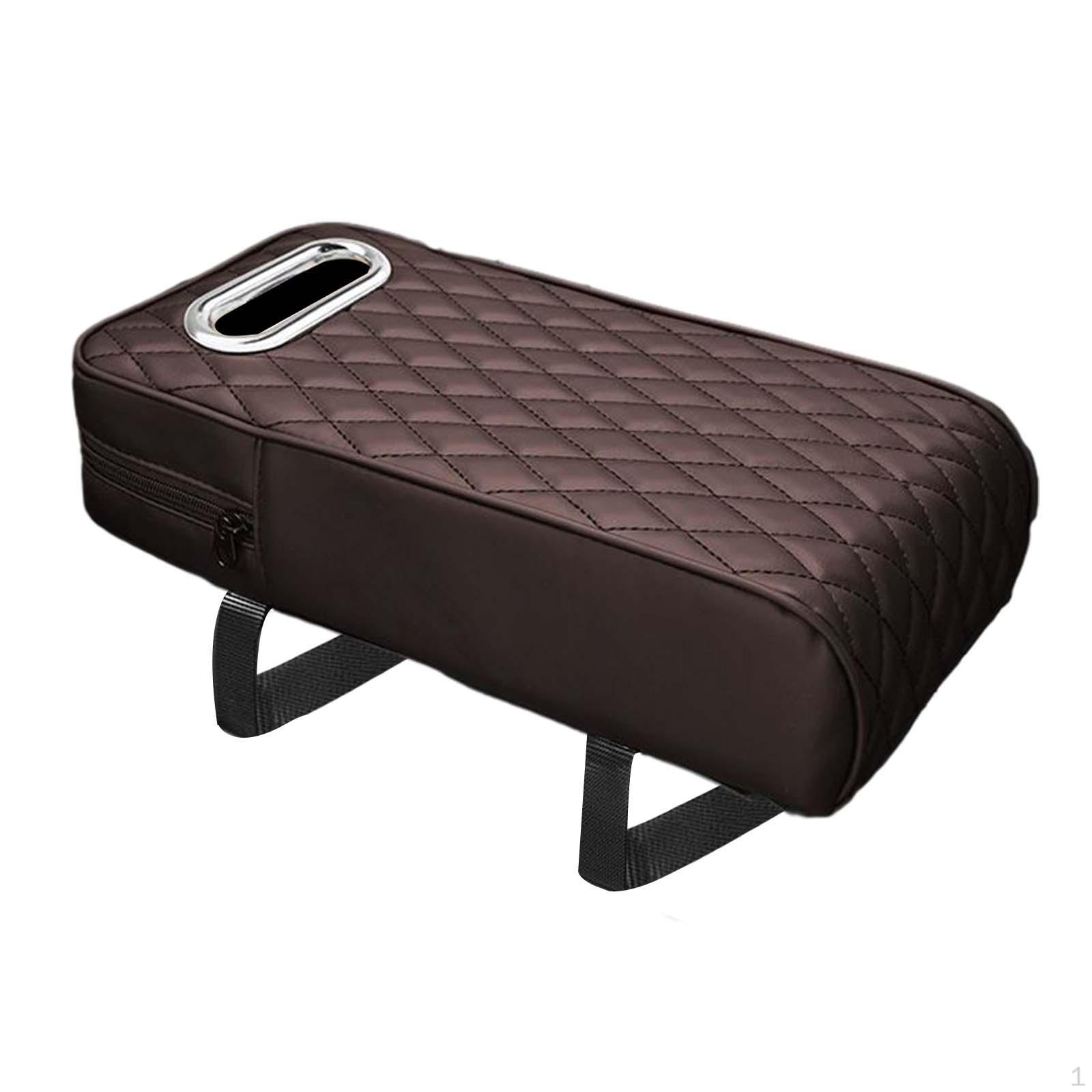 Arm Rest Pad Car Armrest Cushion Interior Accessories Universal Cover Center for mocha brown