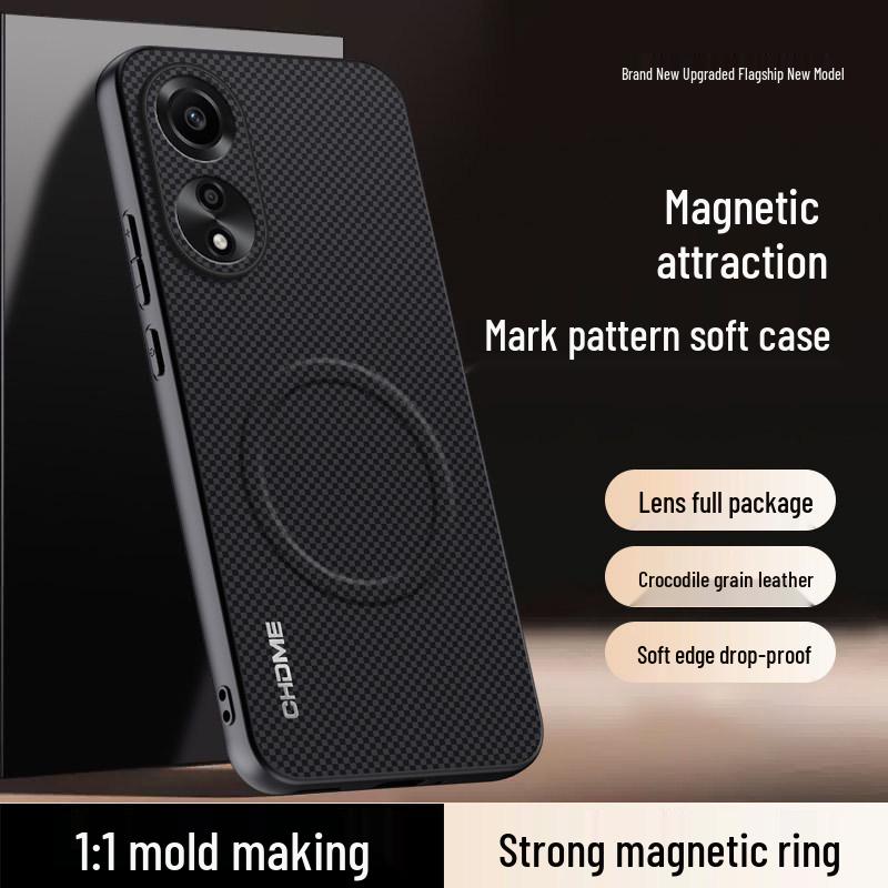 OPPO A78 Protective Case: Full Coverage, Anti-Drop, High-End Design with Magnetic Buckle and Textured Finish.