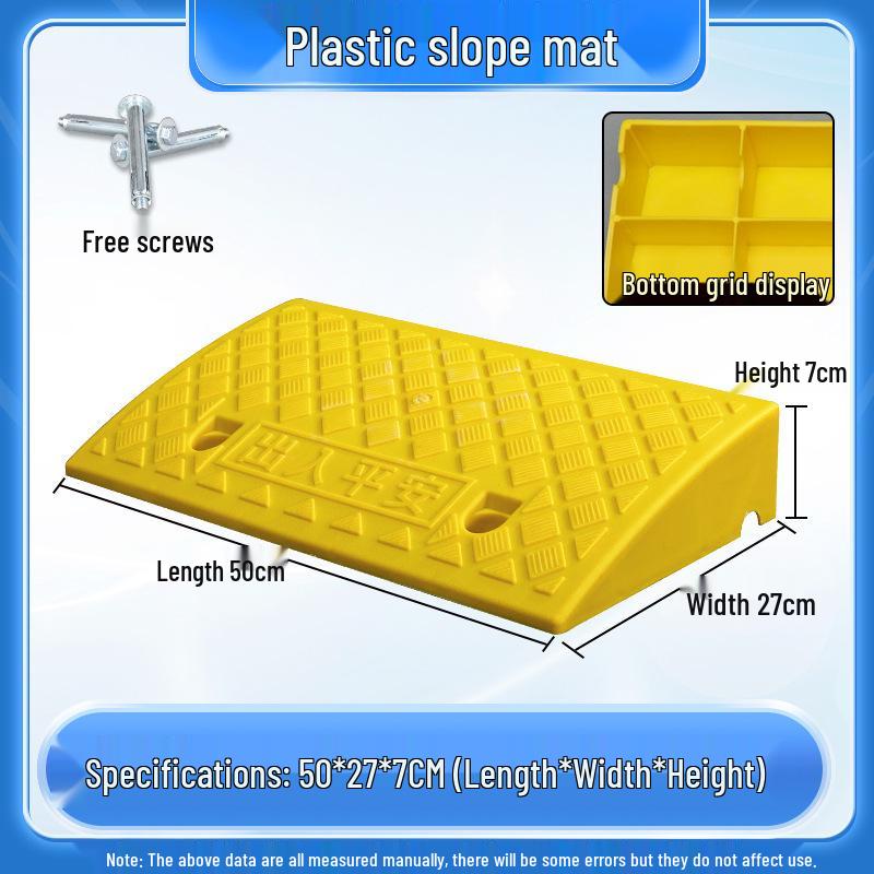Home Car Step Threshold Mat - Plastic Curb Ramp