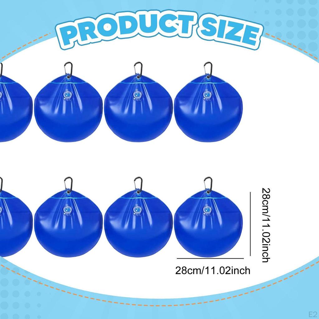 10Pcs Pool Cover Weights with Hooks Swimming Hanging Bag High Performance Tarp