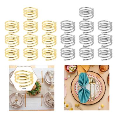 10x Serviettenringe, Tischdekorationen, Vielseitig, Serviettenhalter-Schnallen, Dekorative Esstischdekoration für Festival Thanksgiving