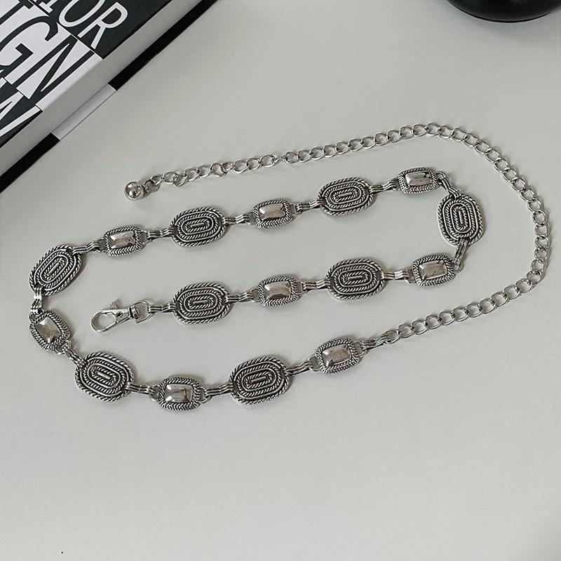 Silver Metal Butterfly Waist Chain Women'S Niche Premium Retro Belt Bohemian Decoration With Skirt